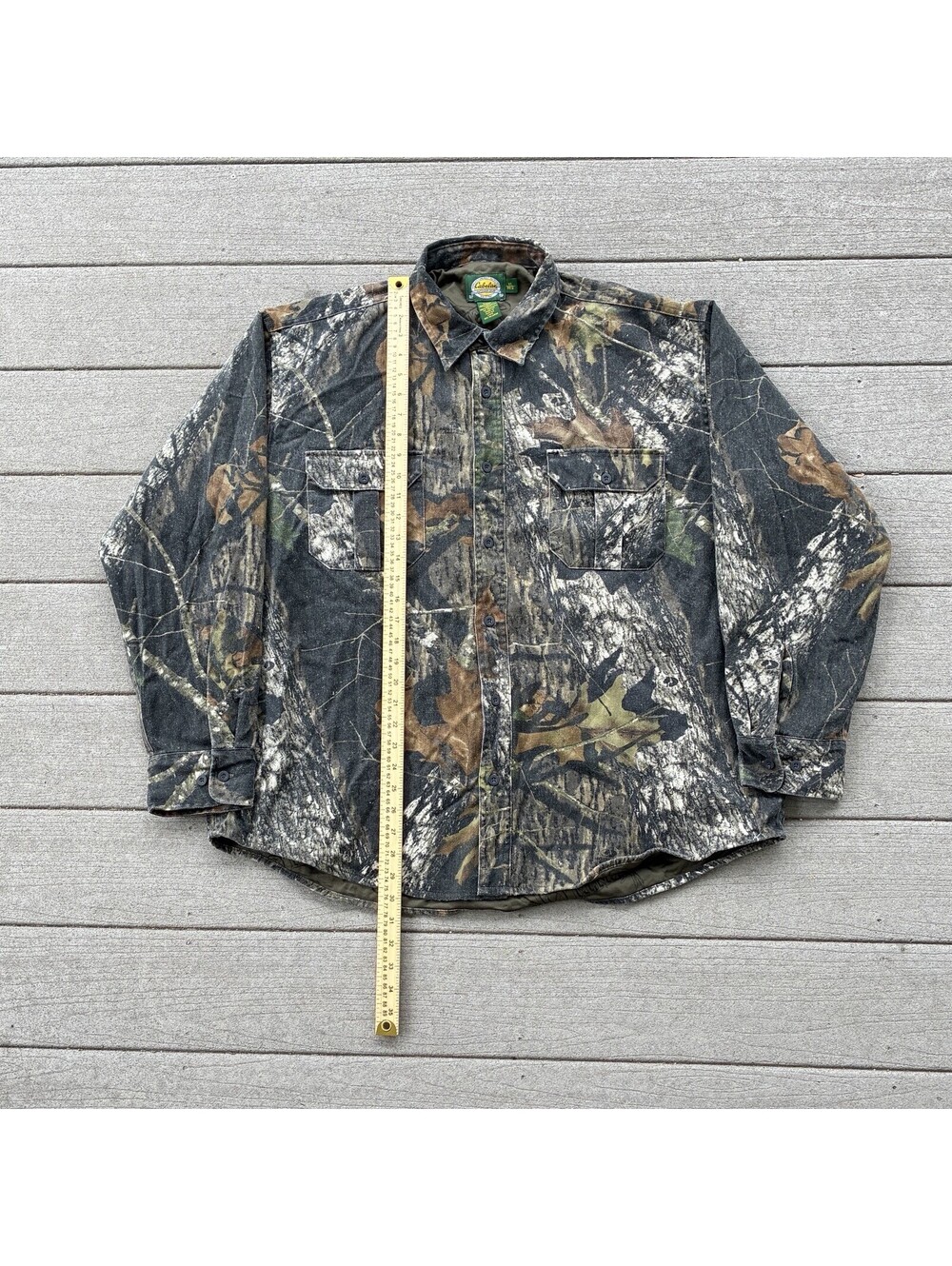 Vintage Cabela's Camo Shirt Jacket Mens XL Mossy Oak Heavy Flannel Y2K Gorpcore